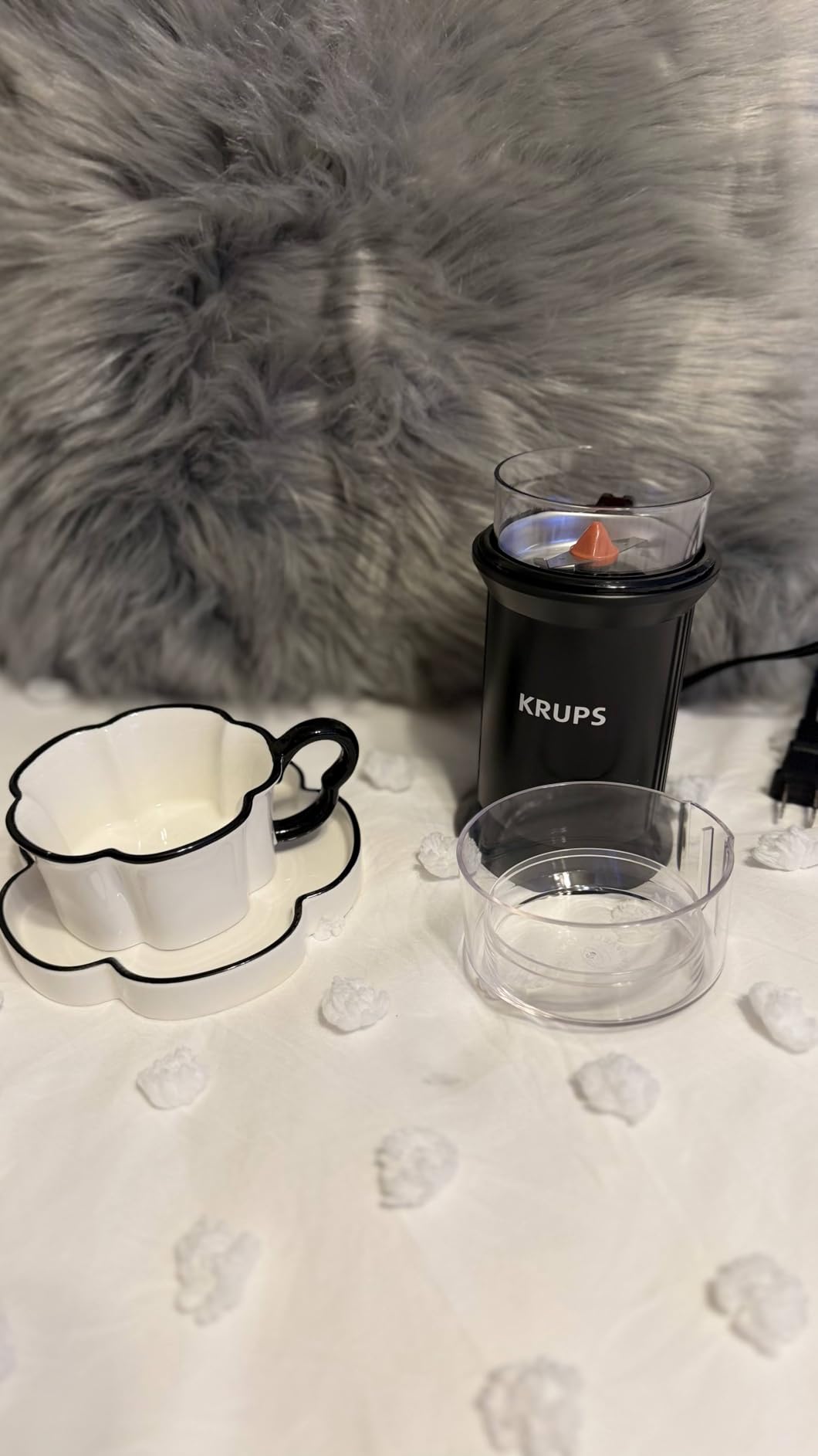 KRUPS Electric Blade Coffee Grinder 1.6 Oz, Adjustable Coarse to Fine for the Perfect Espresso, Grind Coffee Beans, Spices & Herbs, Removable Dishwasher Safe Bowl, Black customer photo 1