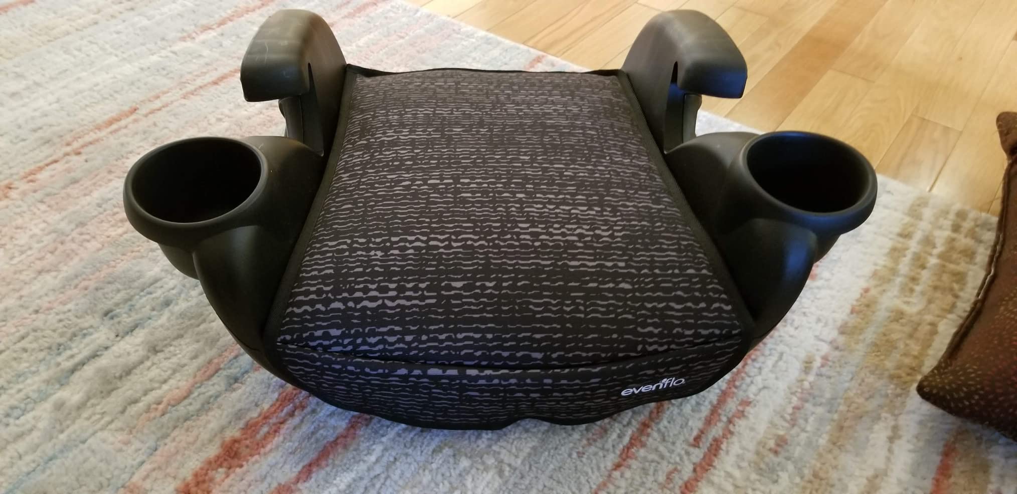 Evenflo GoTime No Back Booster Car Seat (Static Black) customer photo 2