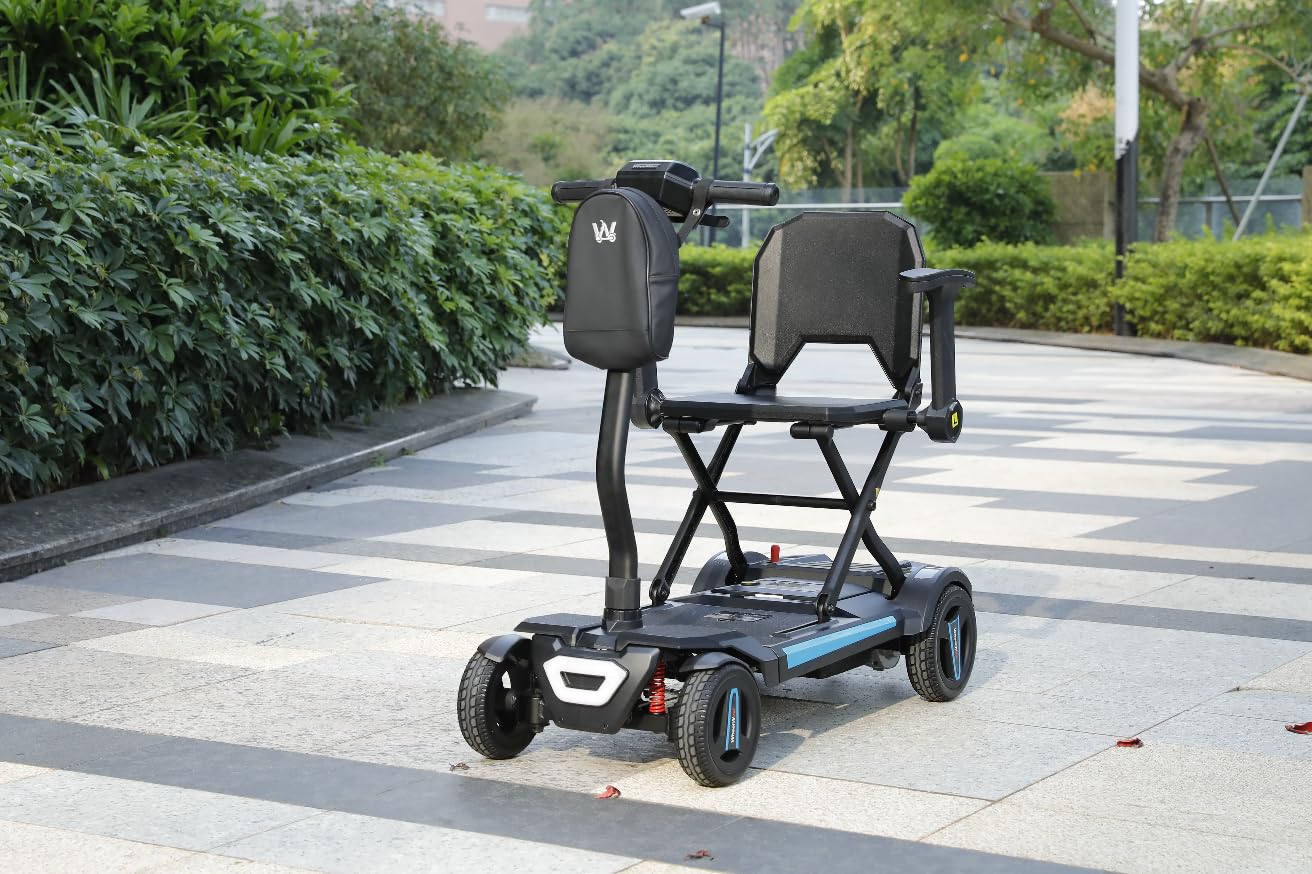 Remote-Control Electric One-Touch Auto-Folding Mobility Scooter for Adults & Seniors, 44 lbs Lightweight Travel Scooter, NFC Smart Unlock, All-Terrain 4 Wheel, 275 lbs Capacity, Airline Approved customer photo 2