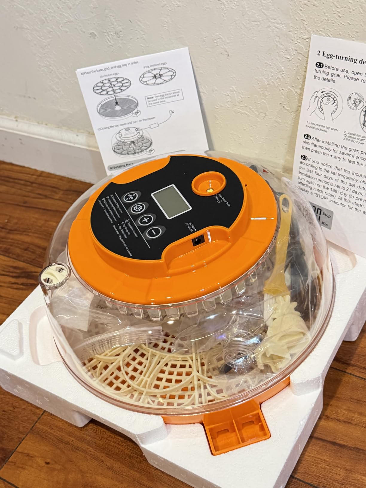 18 Egg Incubators for Hatching Eggs, Automatic Egg Turning and Humidity Control Incubator for Hatch Chicken Duck Quail Pigeon Pheasant Partridge Home Classroom Lab customer photo 1