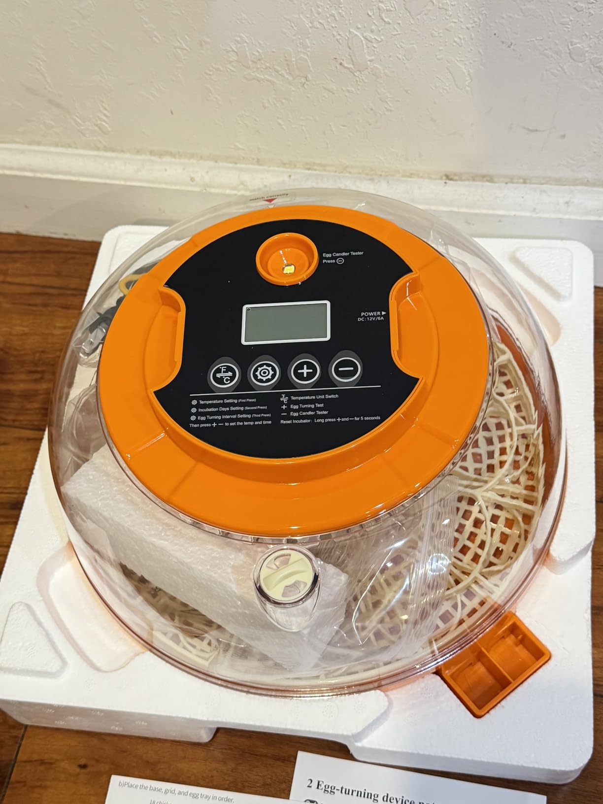 18 Egg Incubators for Hatching Eggs, Automatic Egg Turning and Humidity Control Incubator for Hatch Chicken Duck Quail Pigeon Pheasant Partridge Home Classroom Lab customer photo 2
