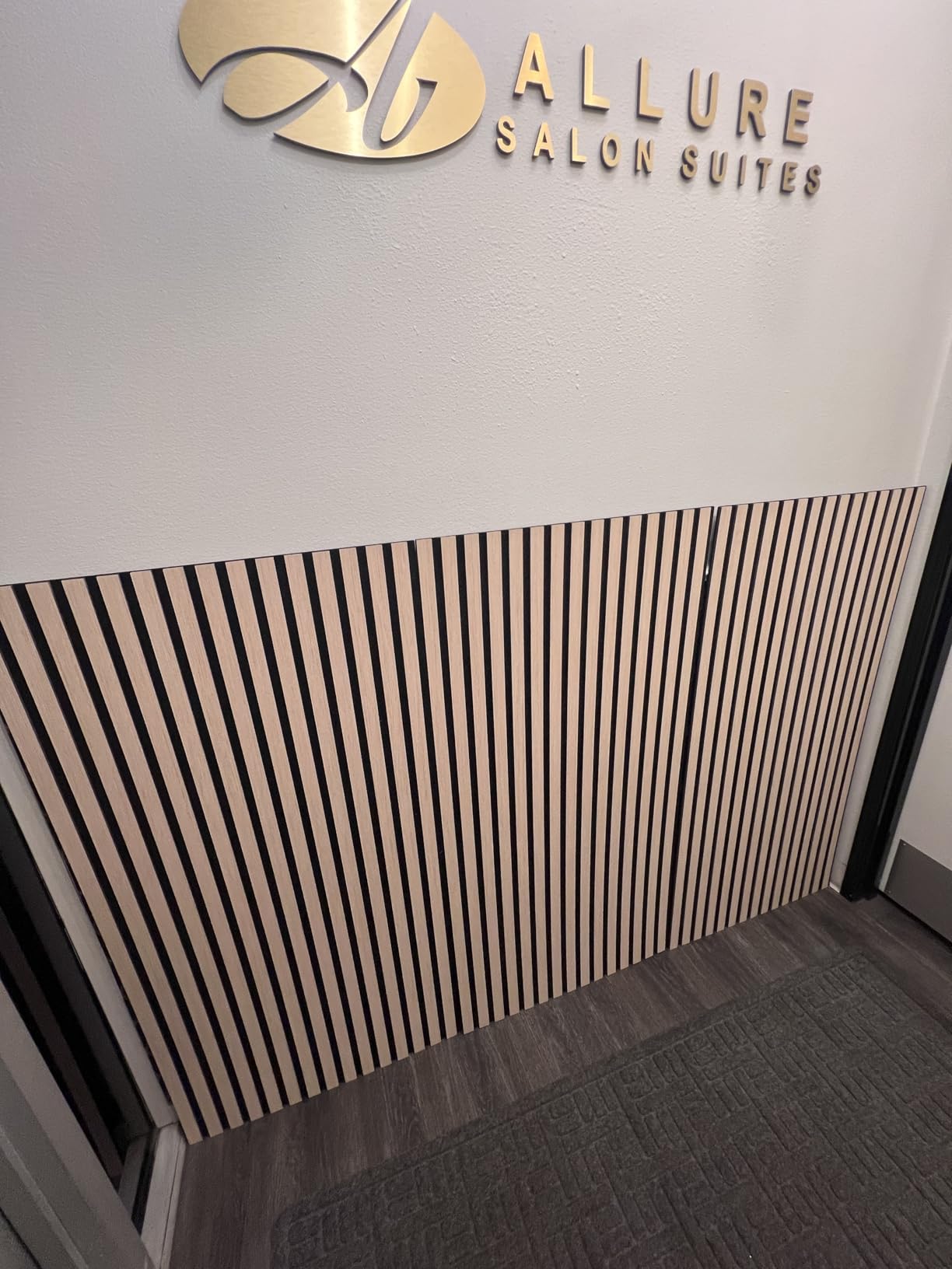 TONOR Wood Wall Panels for Wall, 4 Pack Acoustic Wall Panels, Wood Slat Acoustic Panels for Noise Cancelling, Walnut customer photo 2