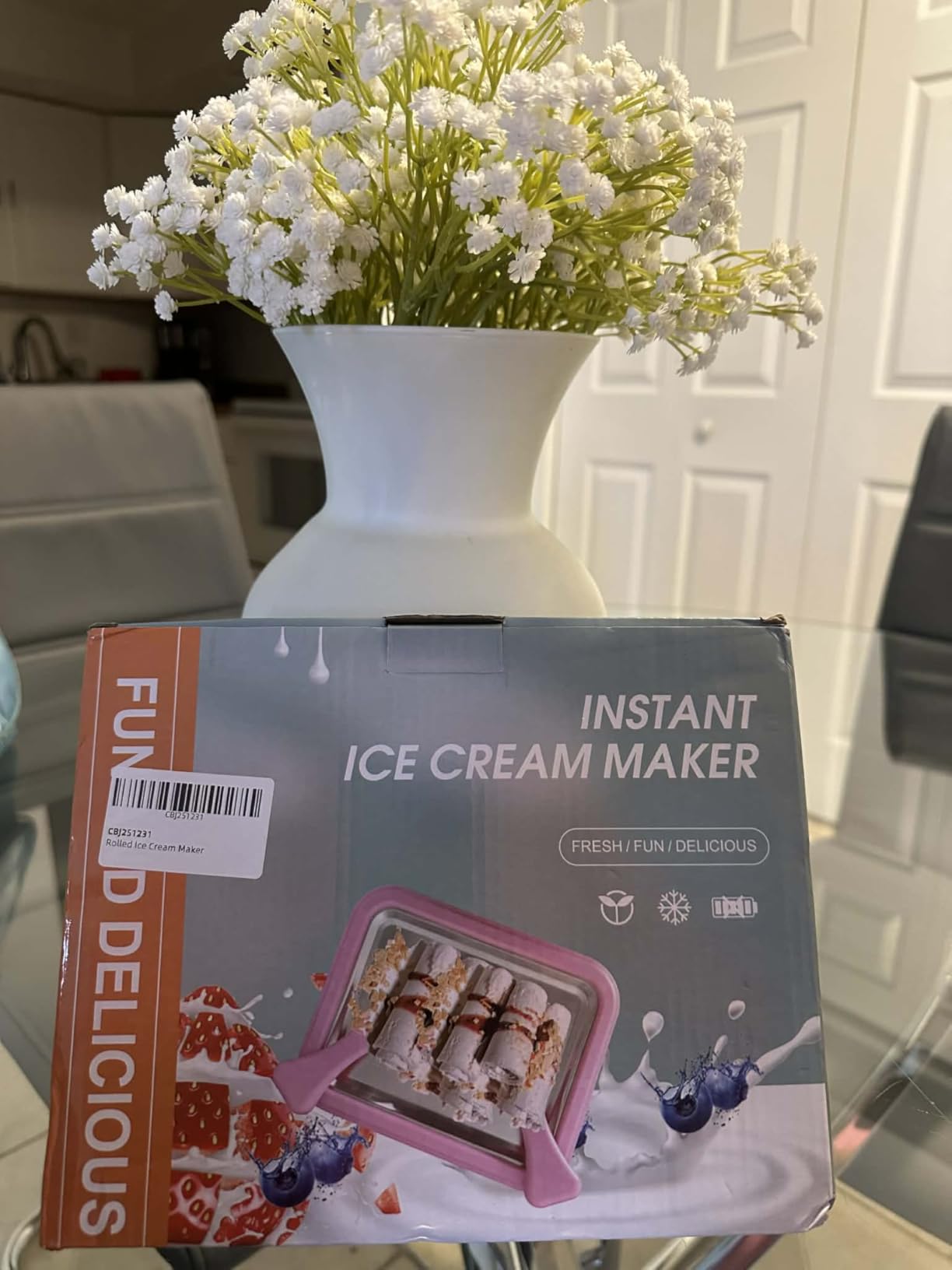 Rolled Ice Cream Maker Kit 2026 Upgraded-【Italy-SOAR-SUS-304】 Stainless Steel- DIY Rolled Ice Cream Tray 【Upgraded High-Freezing Refrigeration】 with 2 Scrapers customer photo 2