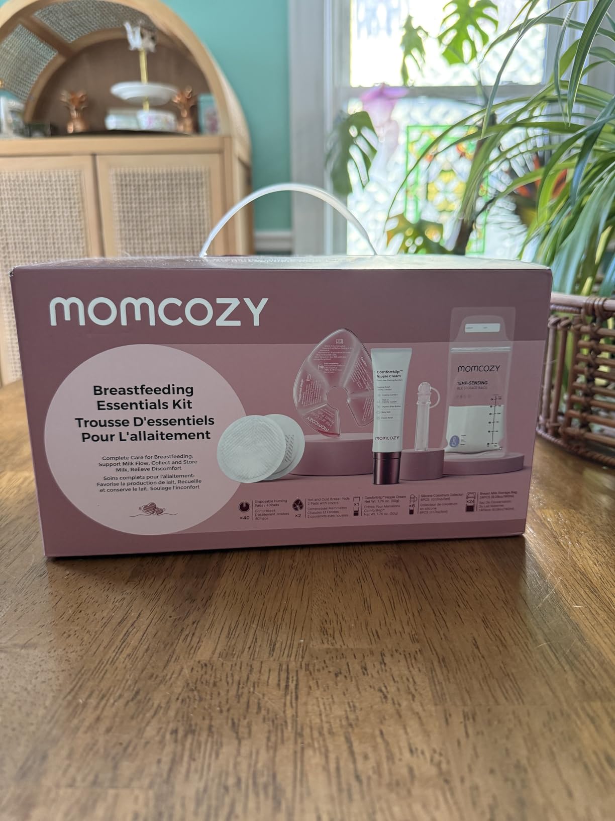 Momcozy 73pc Postpartum Essentials Kit, Initiate breastfeeding for New Moms, Hospital Bag Must Haves with Nursing Pads, Hot & Cold Breast Pads, Nipple Cream, Colostrum Collectors and Milk Storage Bags customer photo 1
