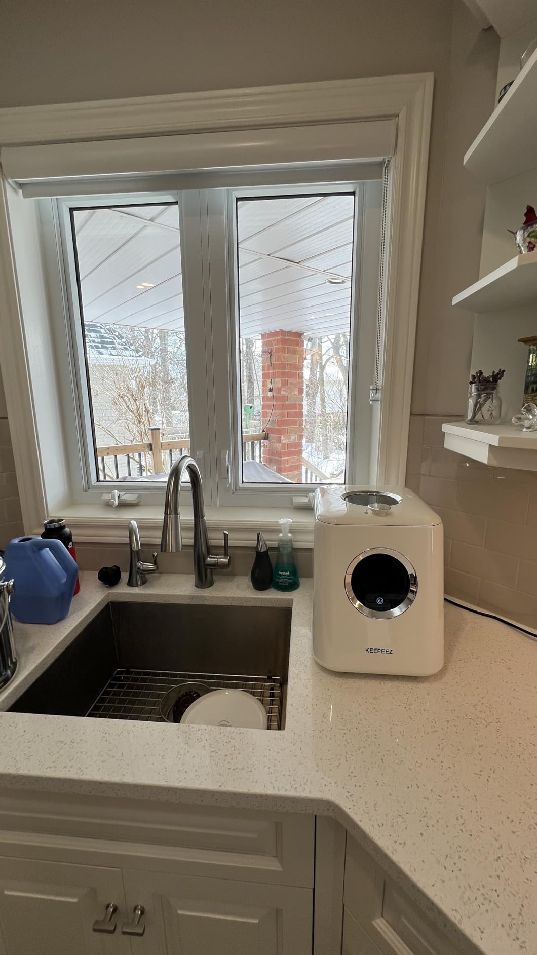 1 Gallon Electric Kitchen Composter, Smart Mill Food Recycler with Large Touch Screen, Compost Bin Indoor with 4 Sharktooth Blades, 0.5kWh Per Cycle Energy-efficient, Odorless, Low Noise, Auto-Cleaning customer photo 2