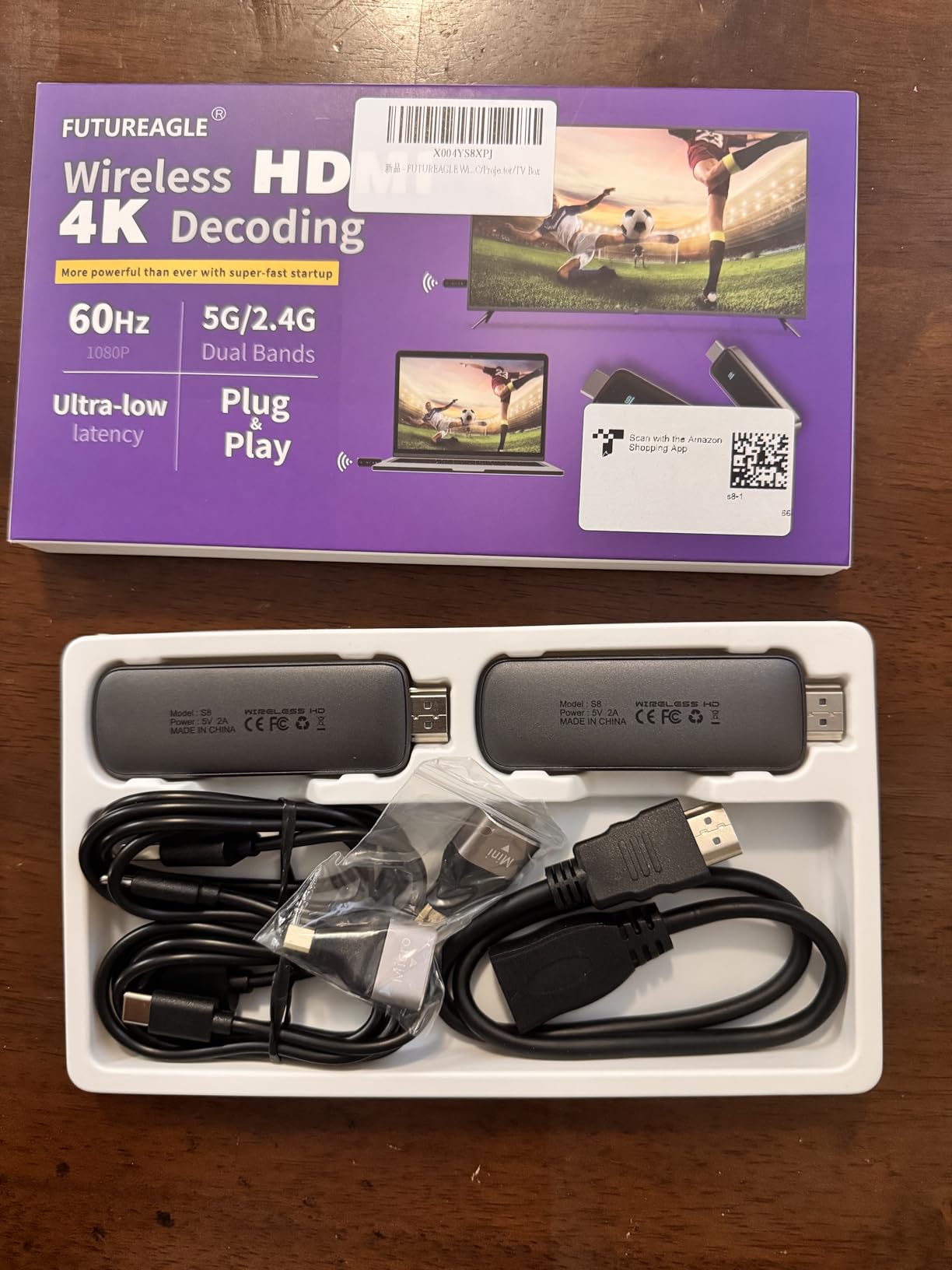 Wireless HDMI Transmitter and Receiver 328FT/100M, 4K Decode Plug & Play Portable 5G+2.4G Wireless Display Adapter Extender Kit for Video and Audio to Monitor customer photo 2