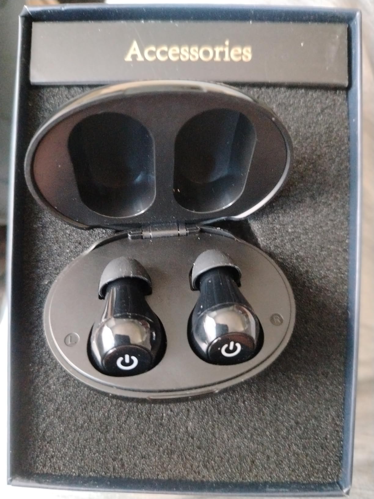 Rechargeable OTC Hearing Aids, Wireless with Noise Reduction, Invisible and Comfortable Design, 30+ Hours Per Charge, Up to 80 Hours with Case, Easy One-Button Control for Clear Conversations - Black customer photo 1