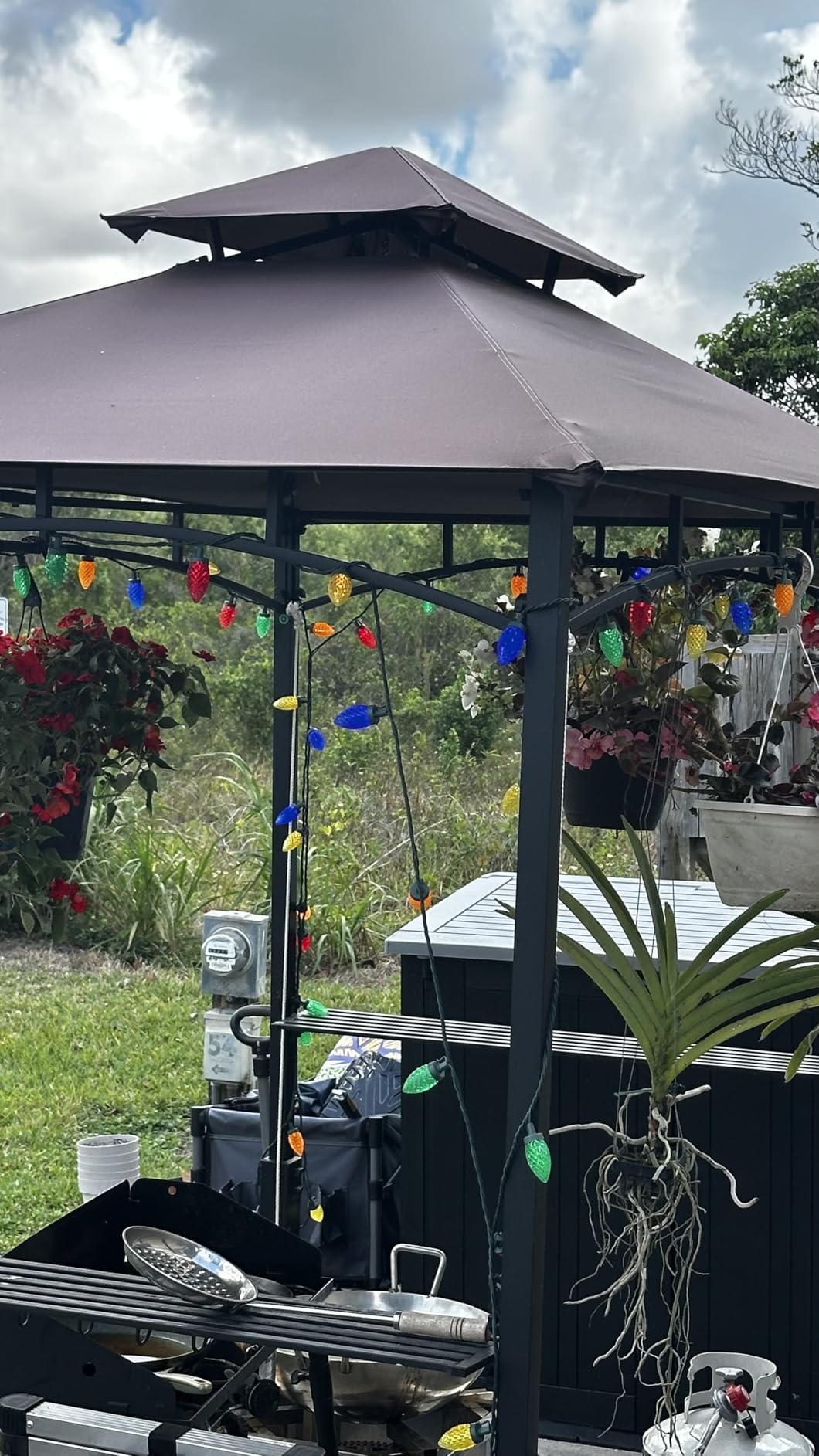 ABCCANOPY 8x5 Grill Gazebo - Outdoor BBQ Canopy Shelter with Led Light for Patio Backyard Grilling (Dark Grey) customer photo 2
