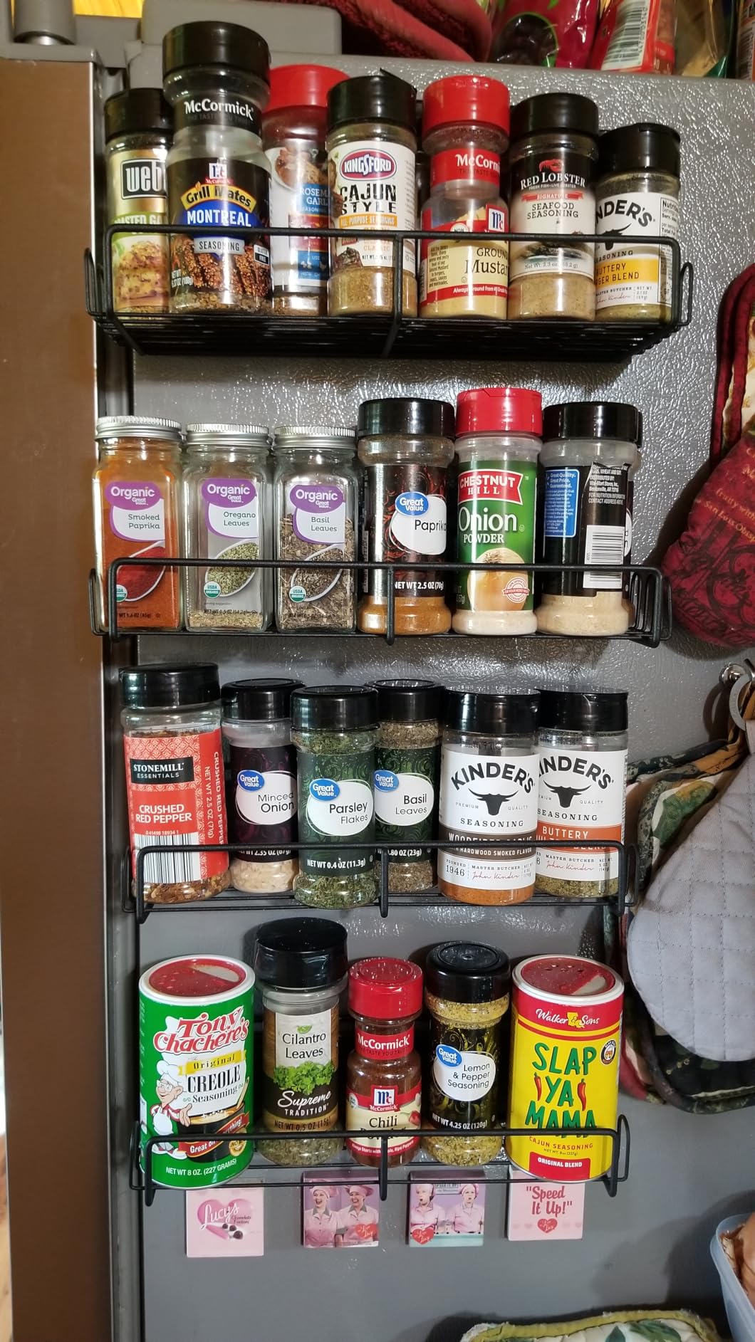 8-Tier Over the door organizer, Heavy Duty Metal Pantry Organizer and storage with Adjustable Baskets, 2-in-1 Hanging or Wall Mounted Shelf for Kitchen, Bathroom, Laundry Room-Large Spice rack customer photo 1