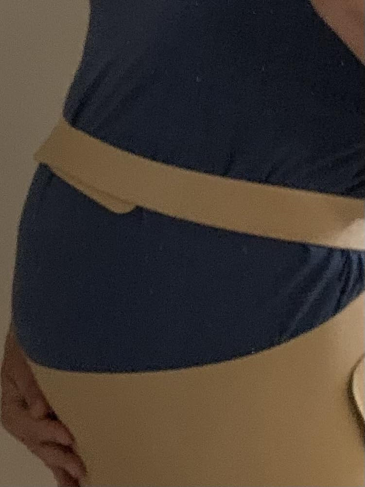 Frida Mom Dual Support Pregnancy Belly Band S/M, Maternity Belly Band with Ultimate Support Back, Hip & Pelvic, Adjustable, Lightweight, Breathable & Comfy, Supports Bump as Baby Grows, Cocoa customer photo 2