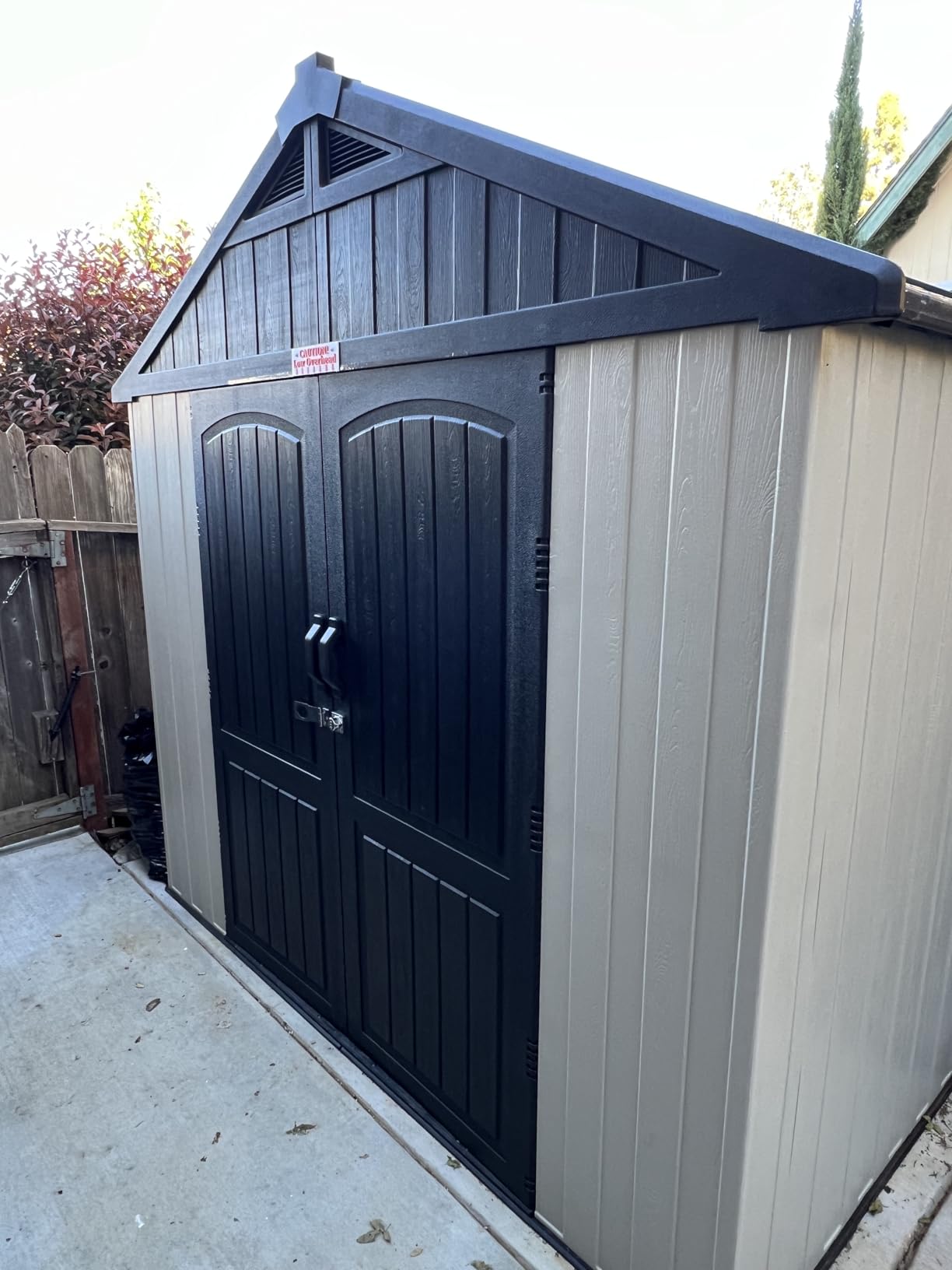 Patiowell 6x4 FT Resin Outdoor Storage Shed with Floor, Plastic Storage Shed with Lockable Door, Outside Shed Perfect to Store Patio Furniture, Garden Tools Bike Accessories, Lawn Mower, Light Gray customer photo 1