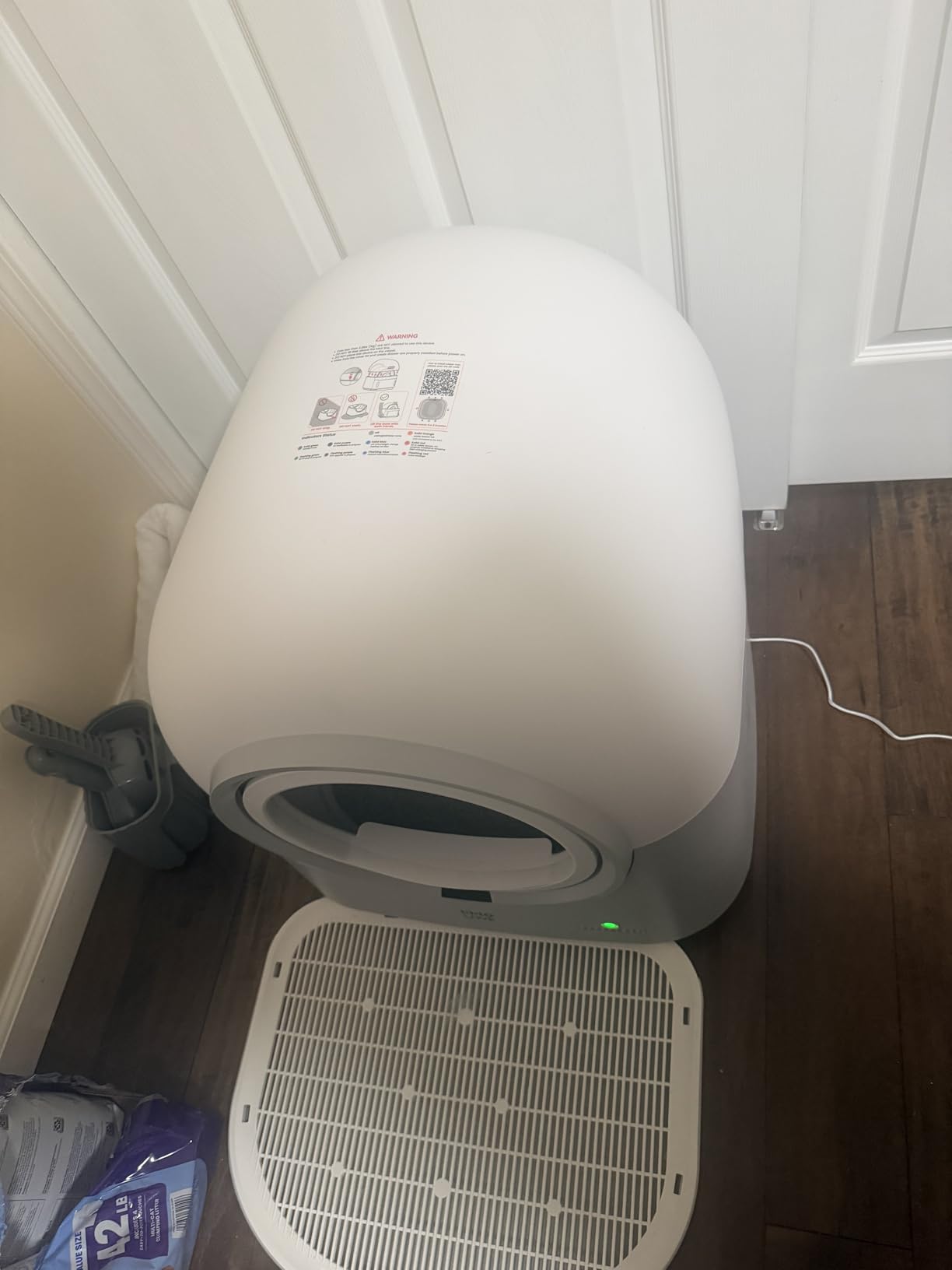 HHOLOVE Self Cleaning Litter Box Automatic with Safety Sensors, Odor Control, Real-Time Health & Weight Monitor, Ultra-Quiet, 60L Large Capacity for Multiple Cats, 2026 Version customer photo 1