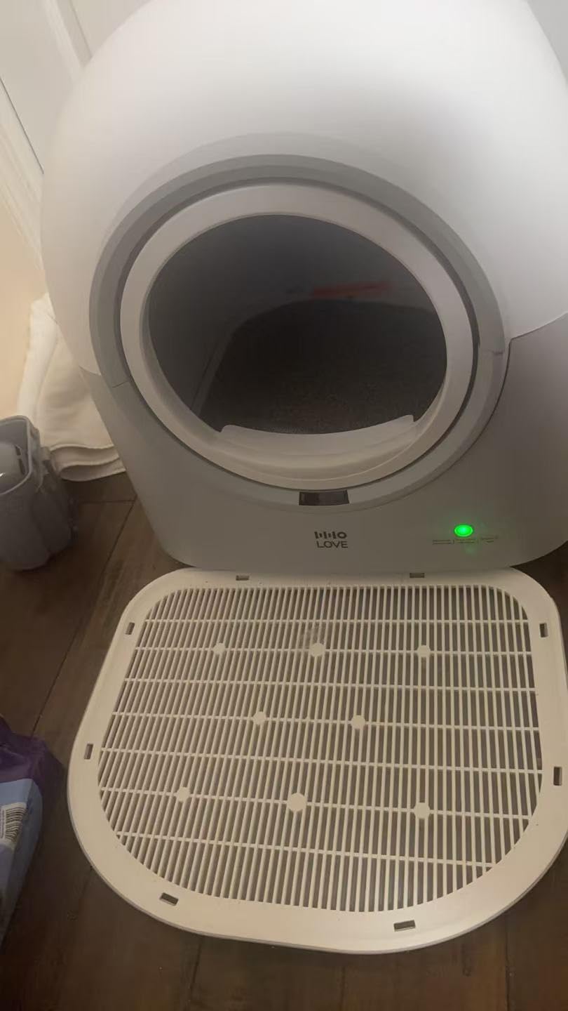 HHOLOVE Self Cleaning Litter Box Automatic with Safety Sensors, Odor Control, Real-Time Health & Weight Monitor, Ultra-Quiet, 60L Large Capacity for Multiple Cats, 2026 Version customer photo 2