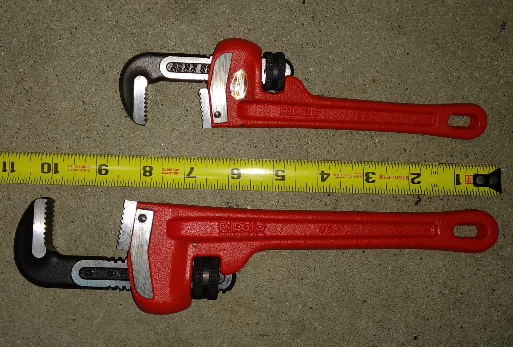 RIDGID 31010 Model 10 Heavy-Duty Straight Pipe Wrench, 10-inch Plumbing Wrench, Red, Black customer photo 2