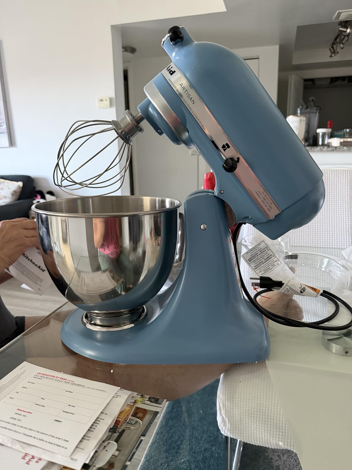 KitchenAid Artisan Series 5 Quart Tilt Head Stand Mixer with Pouring Shield KSM150PS, Almond Cream customer photo 1