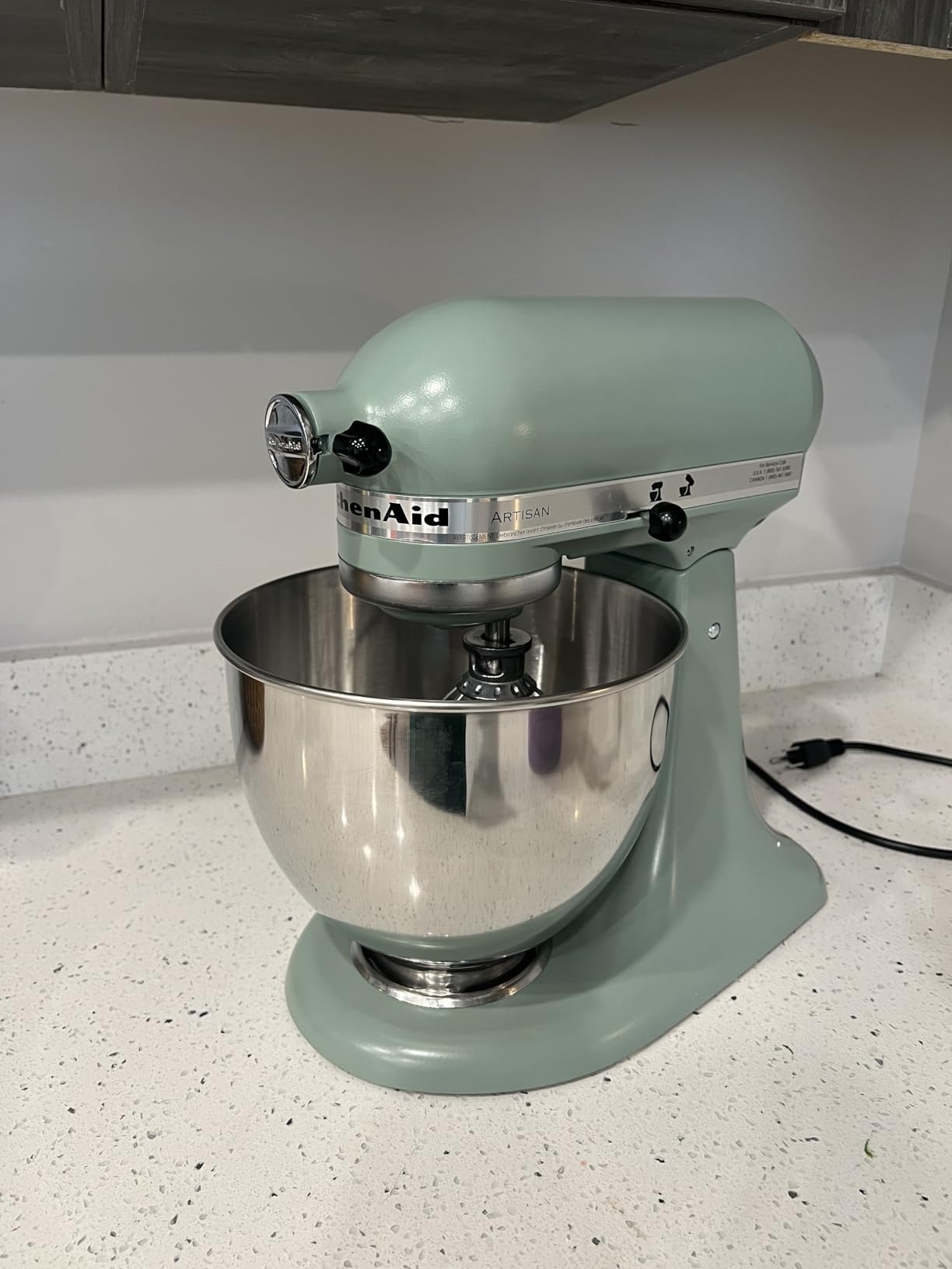 KitchenAid Artisan Series 5 Quart Tilt Head Stand Mixer with Pouring Shield KSM150PS, Almond Cream customer photo 2
