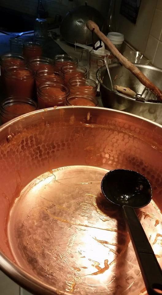 Mauviel M'Passion 1.2mm Hammered Copper Jam Pan With Brass Handles, 9.4-qt, Made In France customer photo 1