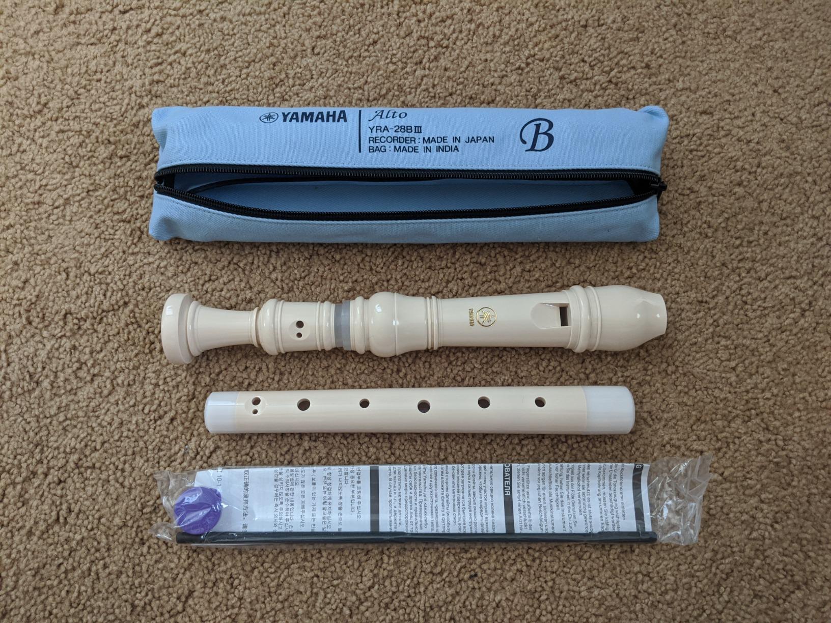 Yamaha YRA-28B Alto Recorder, Key of F customer photo 2