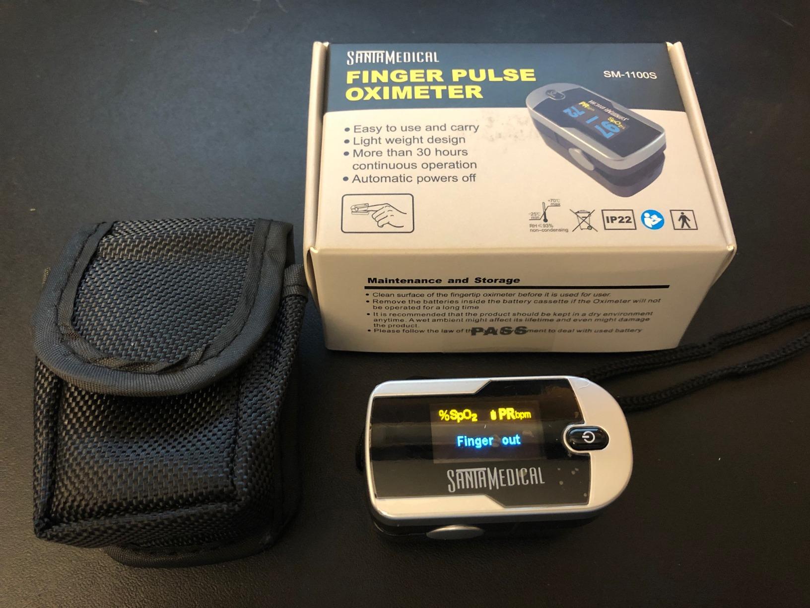 Santamedical Generation 2 Fingertip Pulse Oximeter Oximetry Blood Oxygen Saturation Monitor with Batteries and Lanyard customer photo 2