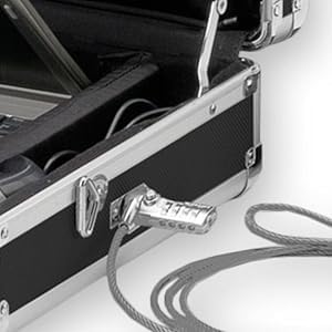 Vaultz Locking Briefcase - 18 x 14.25 x 5 Inch Combination Lock Hard Laptop Case w/Strap - Briefcases for Men and Women - Black customer photo 2