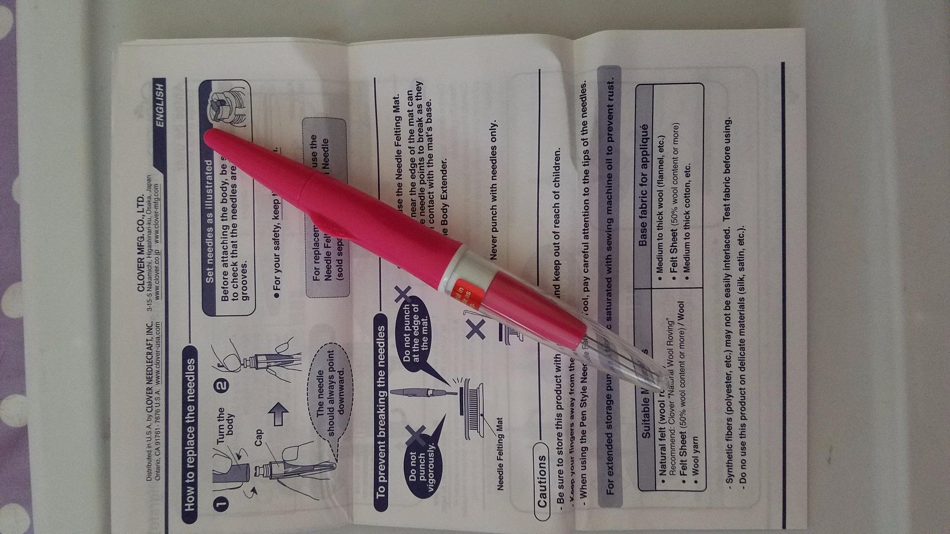 Clover 507079 Pen Style Needle Felting Tool- Original Version- 1 Pack customer photo 1