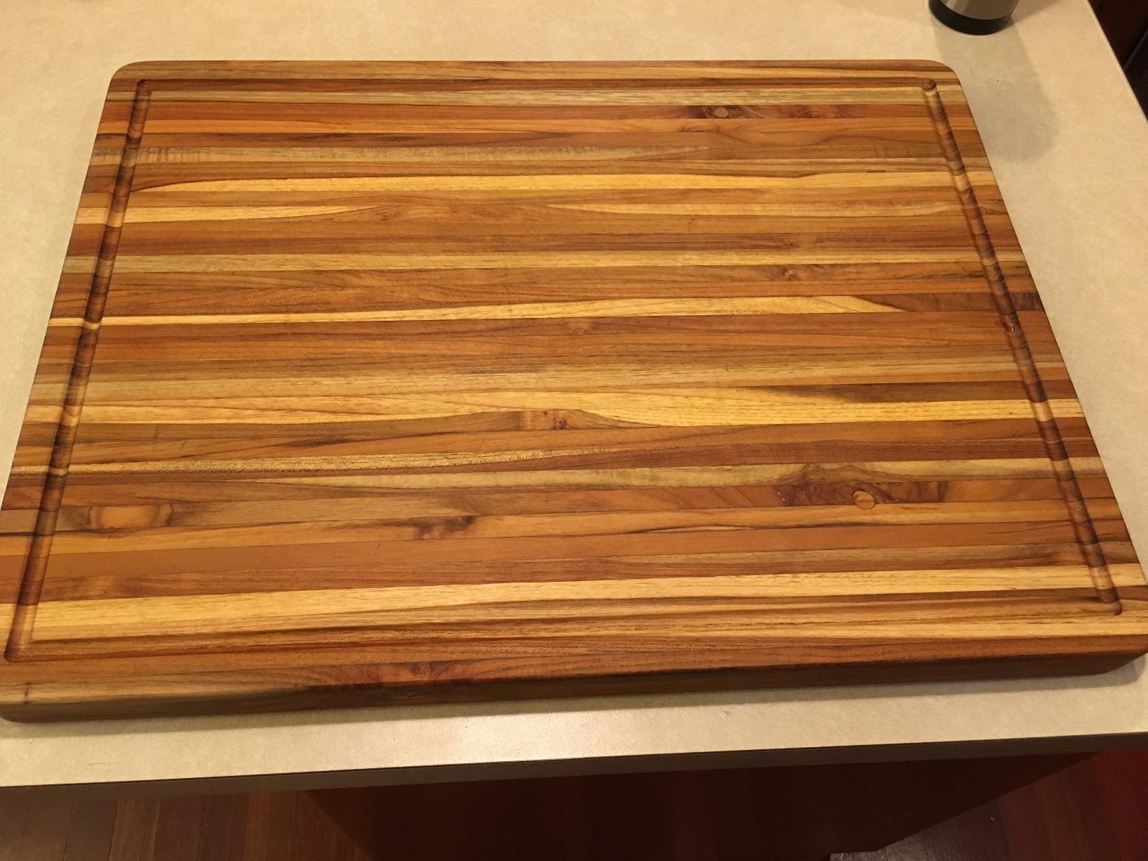 Teakhaus Carving Board with Juice Groove - Extra Large (XL) Teak Wood Cutting Board 24L x 18W x 1.5 Inch Thick - Sustainably Harvested and FSC Certified - Knife Friendly with Beeswax Oil Finish customer photo 2