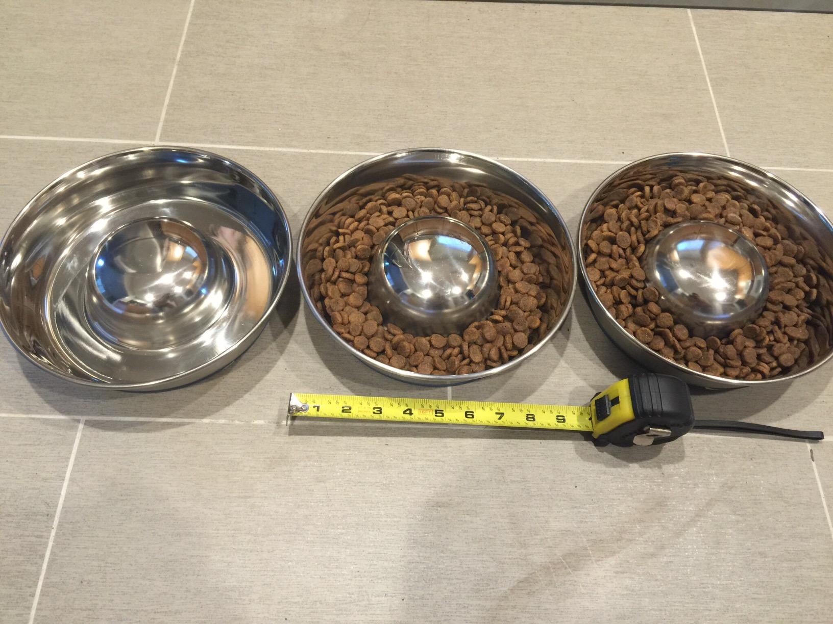 OurPet's DuraPet Slow Feed Premium Stainless Steel Dog Bowl, Silver customer photo 2