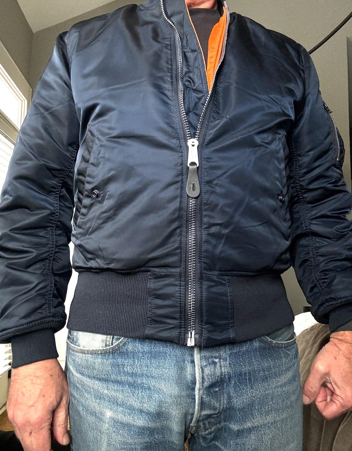 MA-1 Bomber Flight Jacket - Fighter Pilot Flight Jacket customer photo 2