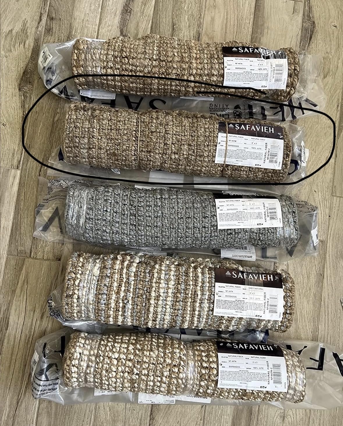 SAFAVIEH Area Rug 8x10 - Natural Fiber Collection - Large - Natural Brown, Handmade Jute, Farmhouse Style, Chunky Textured Thick Pile (NF447A) customer photo 2