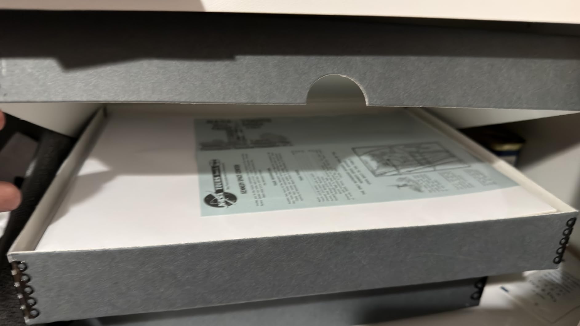 Lineco Archival Folio Storage Box. Metal Edge Archival Boxboard, Clamshell Lid. 9.5 x 12.5 x 1.75 inches. customer photo 1