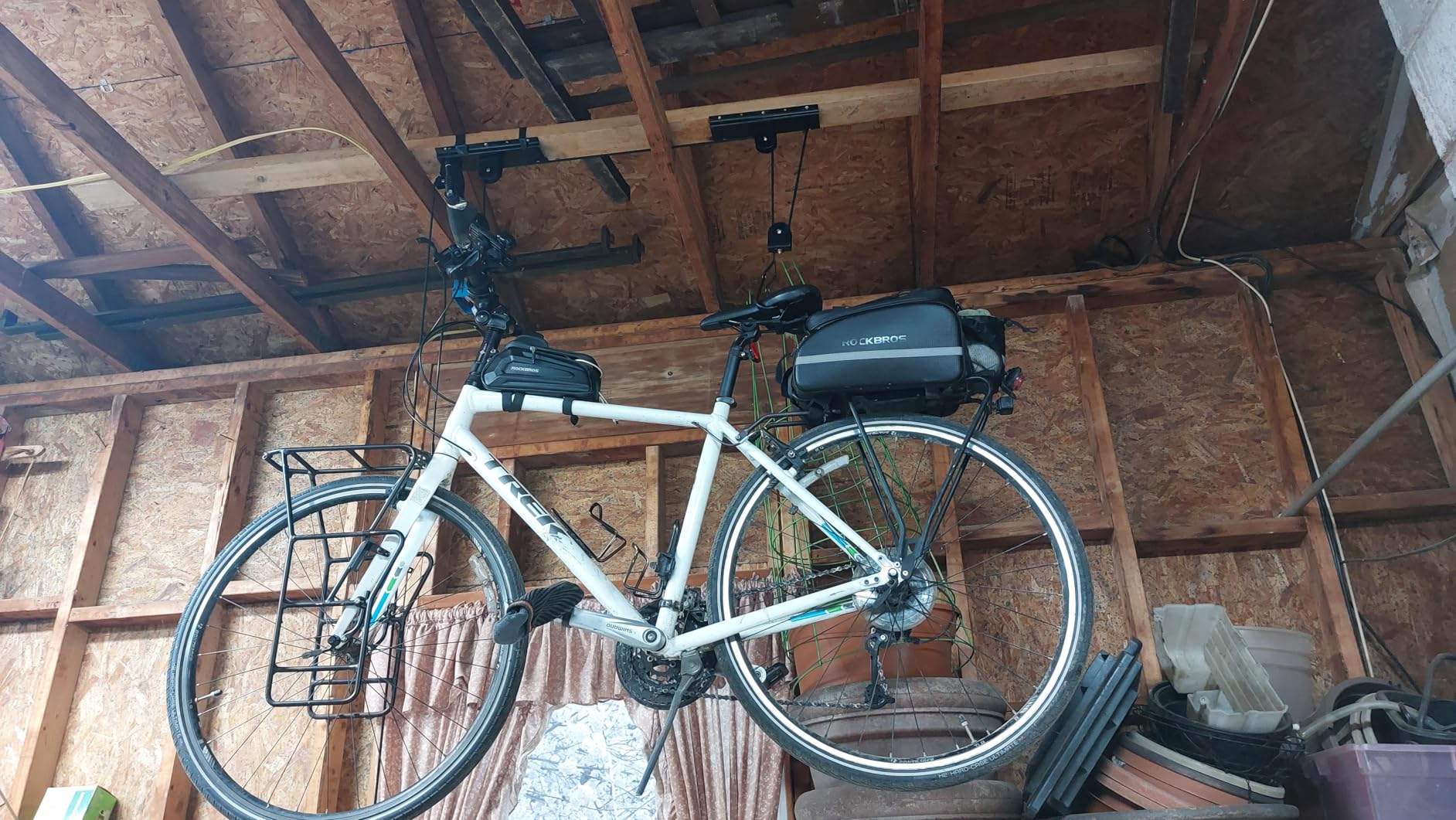 Rad Sportz Bike Hanger - Overhead Hoist Pulley System with 100lb Capacity for Bicycles or Ladders - Secure Garage Ceiling Storage by Rad Sportz customer photo 2