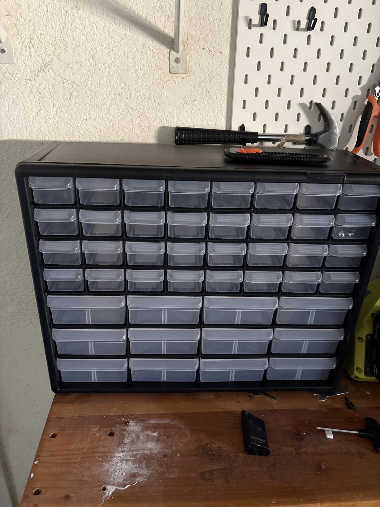Akro-Mils 24-Drawer Plastic Drawer Storage Cabinet for Garage Organization, Bead Organizer, Building Bricks Storage, Teacher Toolbox, Makeup Organizer, 20