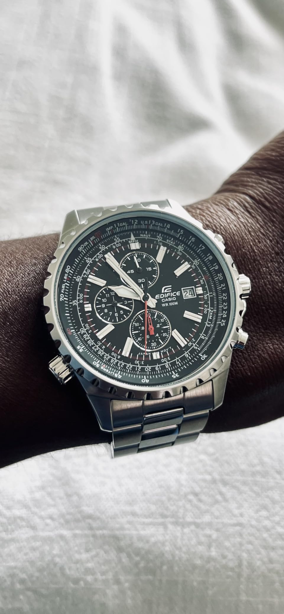 Casio Men's EF527D-1AV Edifice Stainless Steel Multi-Function Watch customer photo 1
