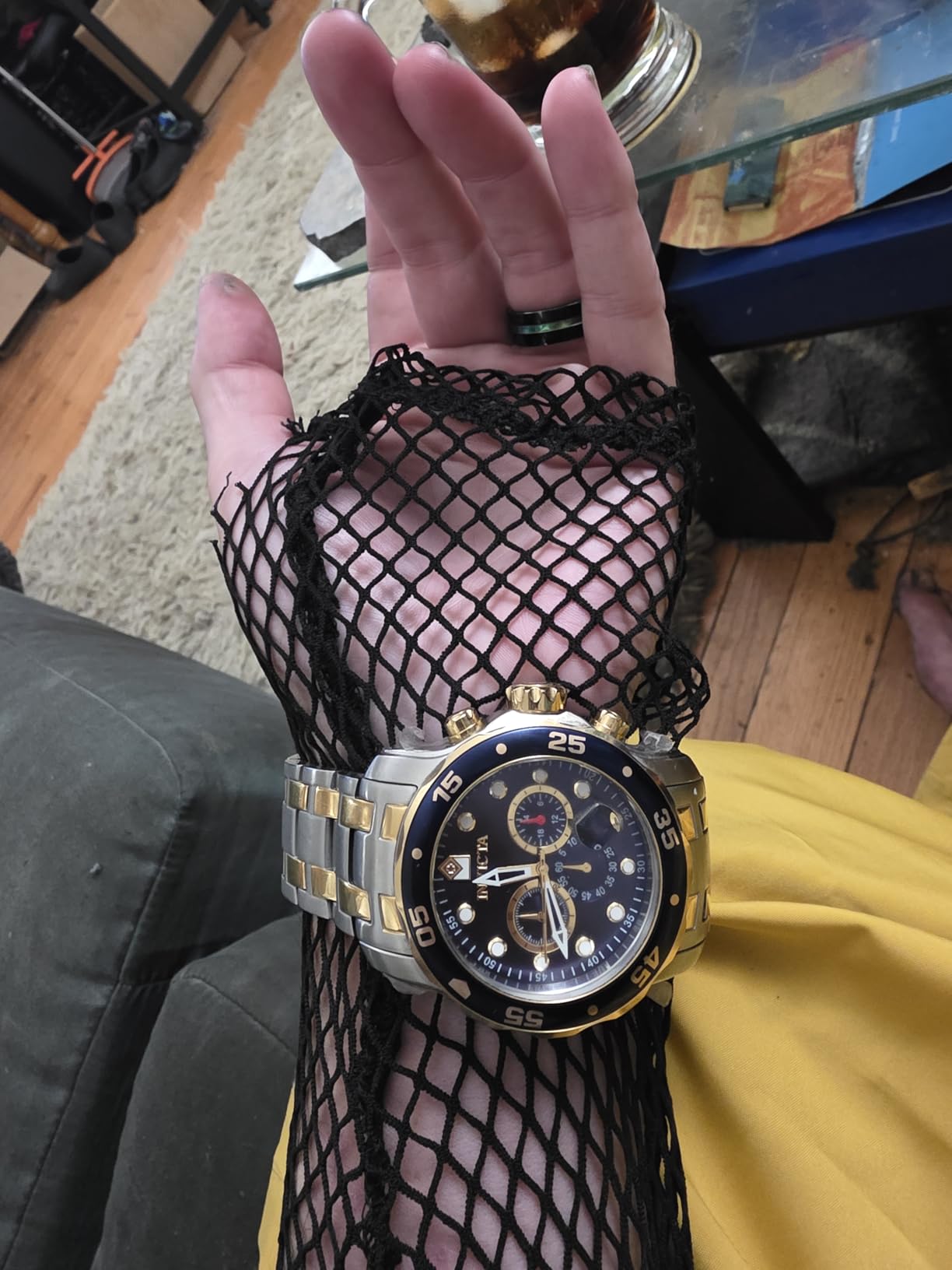 Invicta Men's Pro Diver Scuba 48mm Two Tone Stainless Steel Chronograph Quartz Watch customer photo 2