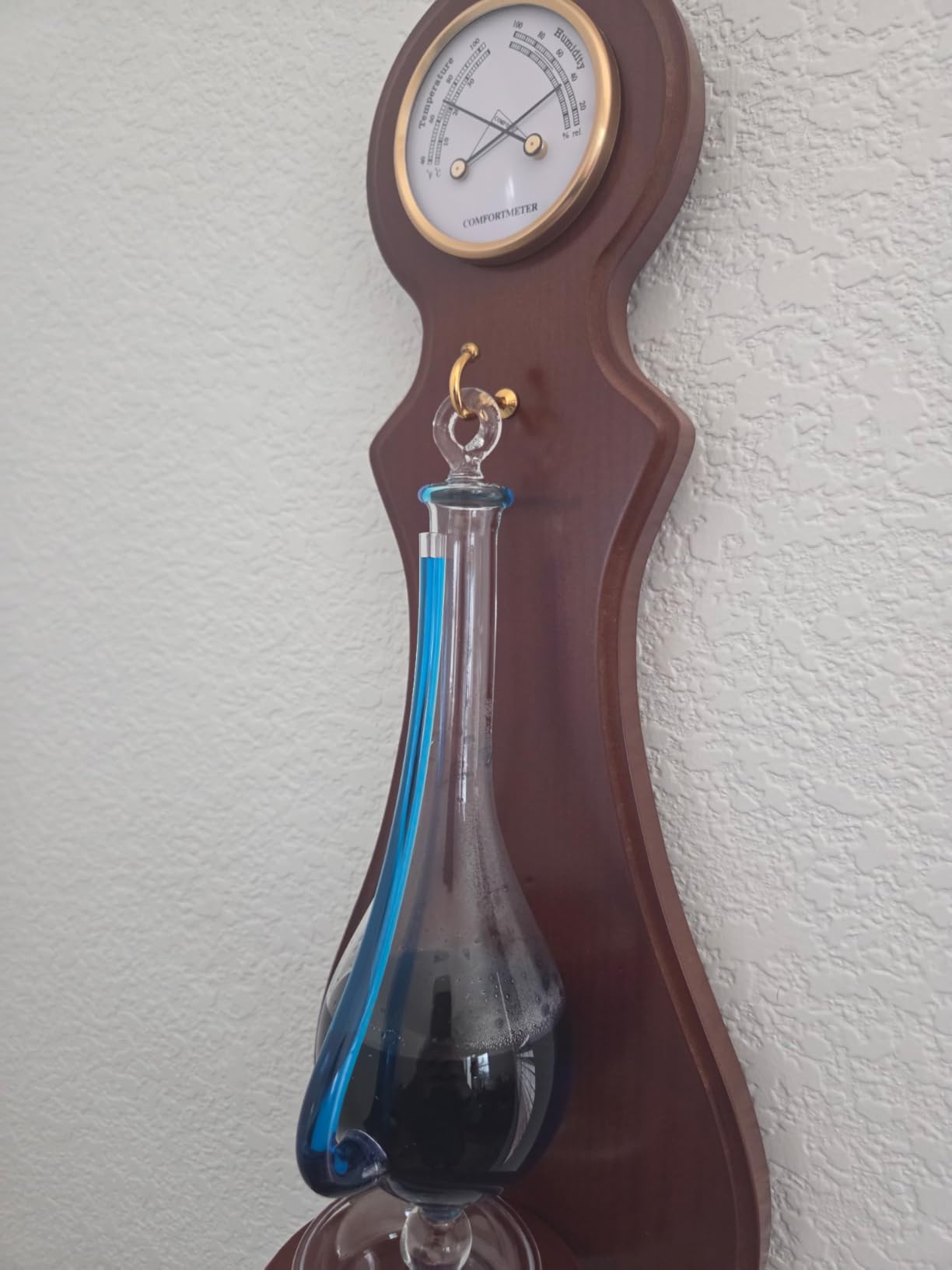 Ambient Weather BA212 Wall Mounted Weather Station with Thermometer, Hygrometer, and Barometer - Cherry Finish customer photo 1