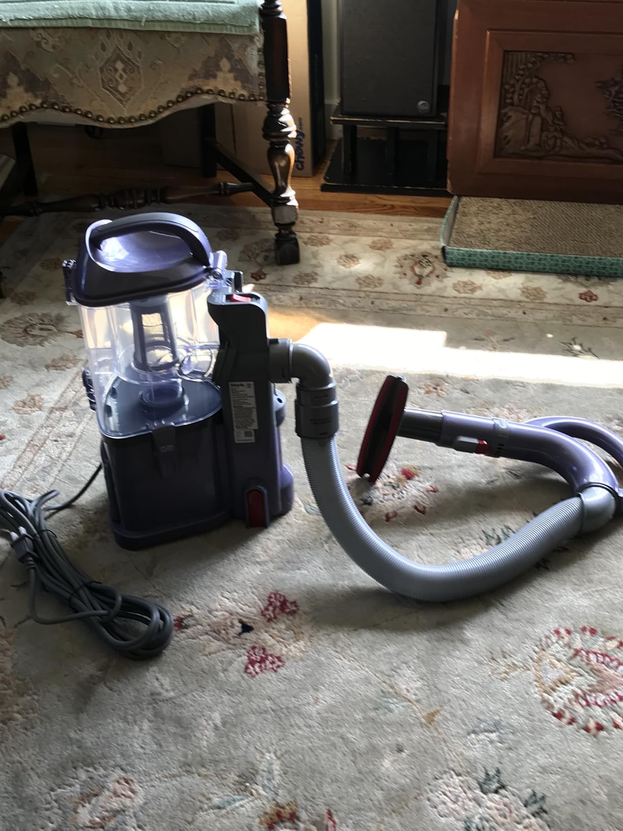 Shark NV352 Navigator Lift Away Upright Vacuum, Hepa Filter, Anti-Allergen Technology, Swivel Steering, Ideal for Carpet, Stairs, & Bare Floors, with Wide Upholstery & Crevice Tools, Lavender customer photo 2