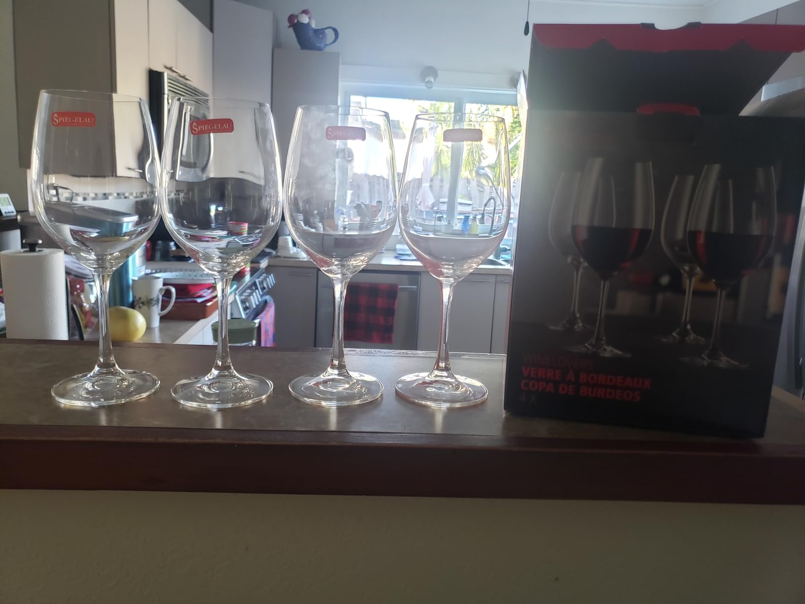 Spiegelau Wine Lovers Bordeaux Wine Glasses, Crystal Clear Drinking Glasses for Red Wines, Elegant Stemmed Glassware, Home Bar Accessories, Wedding Gifts, Hosting Essentials, 20.5 oz, Set of 4 customer photo 1