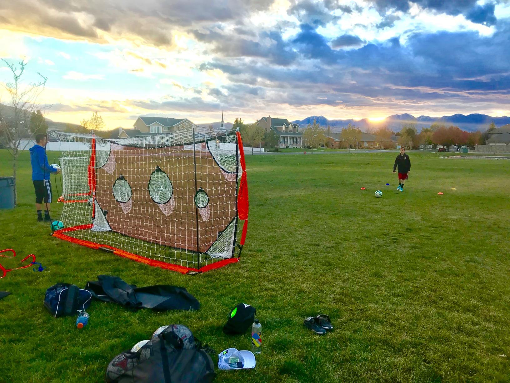 Bownet Portable Soccer Goal - Folding Pop Up Soccer Goal Net for Backyard Training & Practice, Durable Steel Frame, Easy Setup, Carry Bag Included customer photo 2