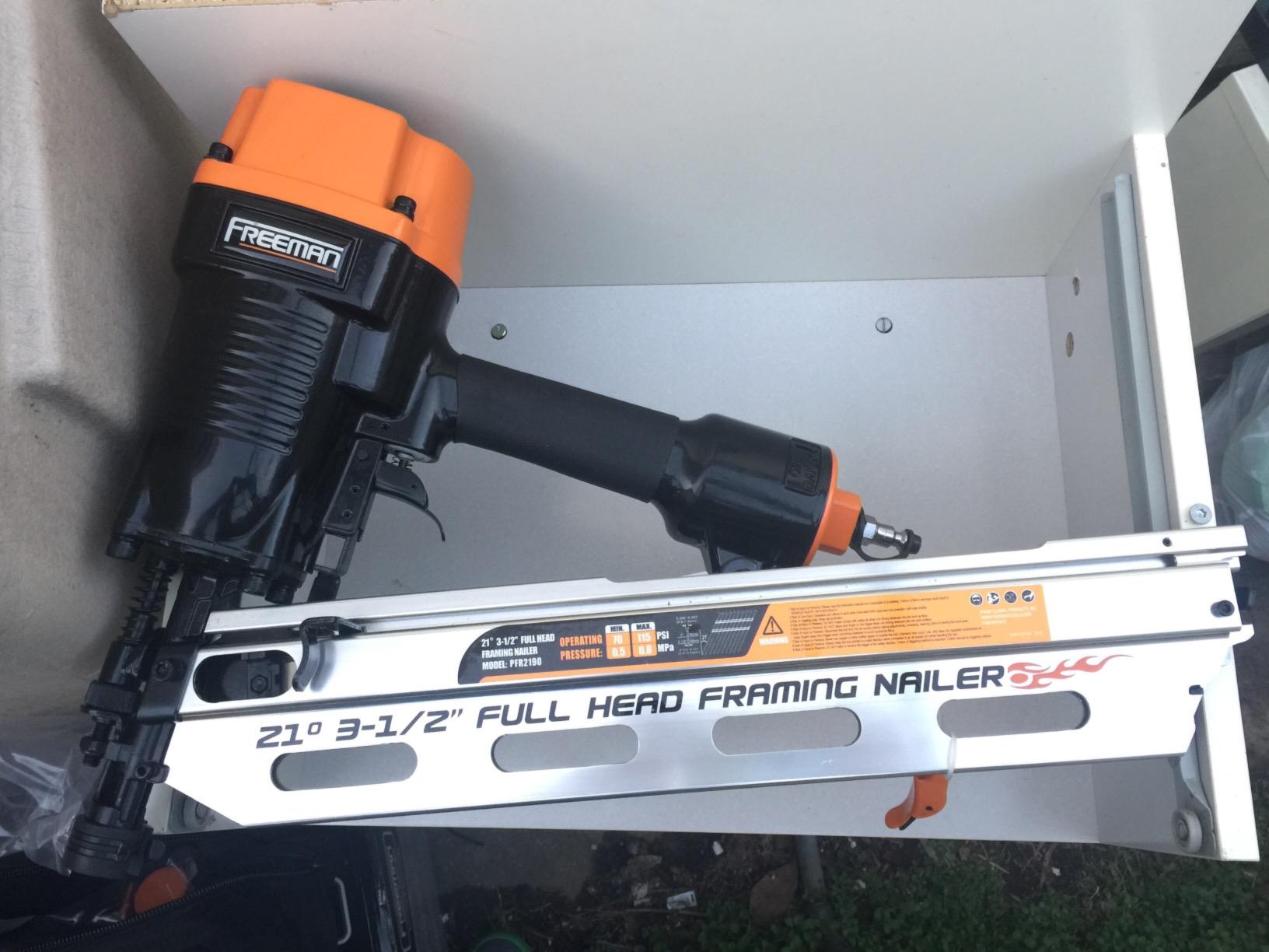 Freeman Pneumatic Framing and Finishing Nailer and Stapler Kit with Bag (4-Piece) | P4FRFNCB customer photo 1