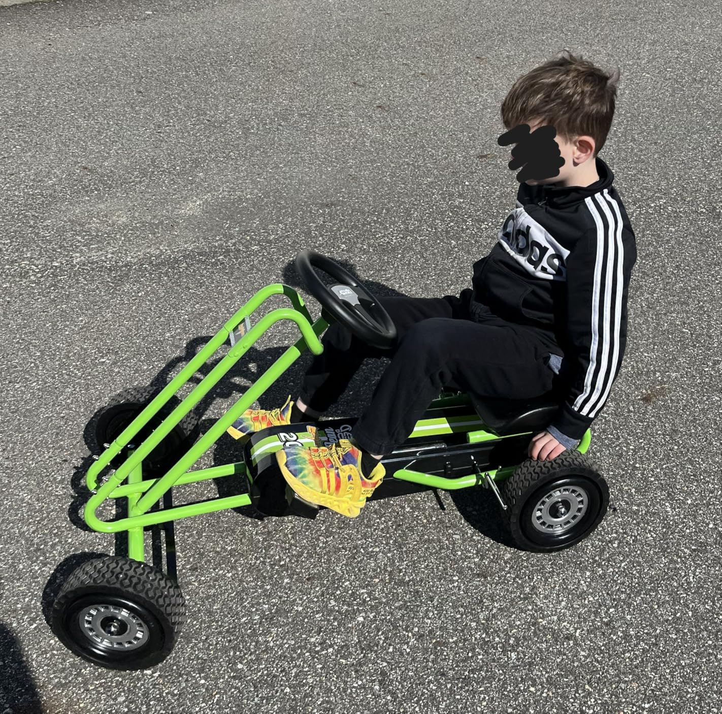 hauck Kids Pedal Go Kart, 4 Wheel Bike Cart, Ride for Ages 4-8, Green- Outdoor Bicycle Karts with Plastic Wheels for Boys and Girls customer photo 1