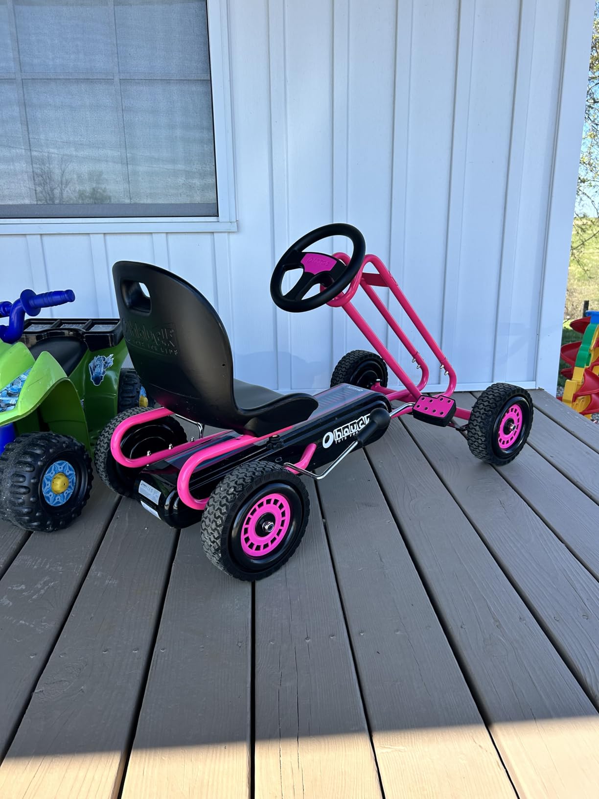 hauck Kids Pedal Go Kart, 4 Wheel Bike Cart, Ride for Ages 4-8, Green- Outdoor Bicycle Karts with Plastic Wheels for Boys and Girls customer photo 2