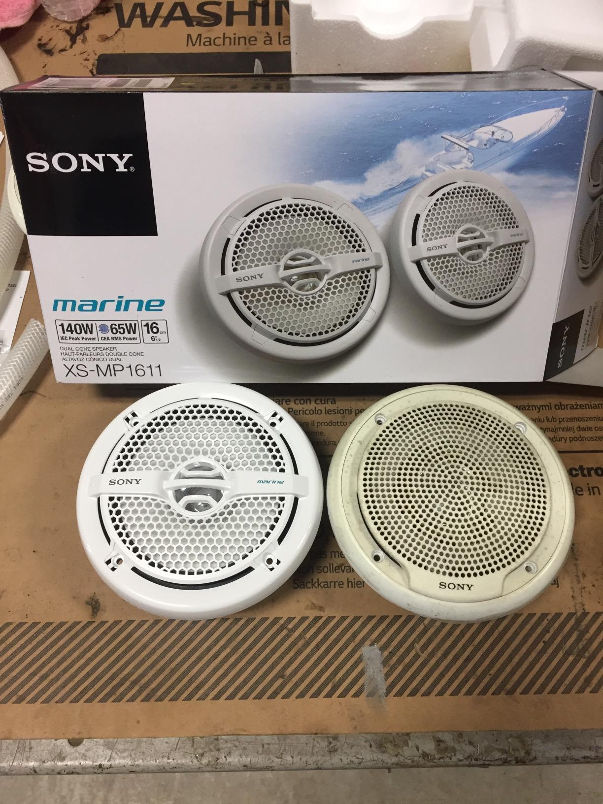Sony Marine Audio Speakers Stereo Marine Use Certified with 6.5 Inch Dual Cone Design for Boats, Pools, and Other Outdoor Audio Systems, White customer photo 2