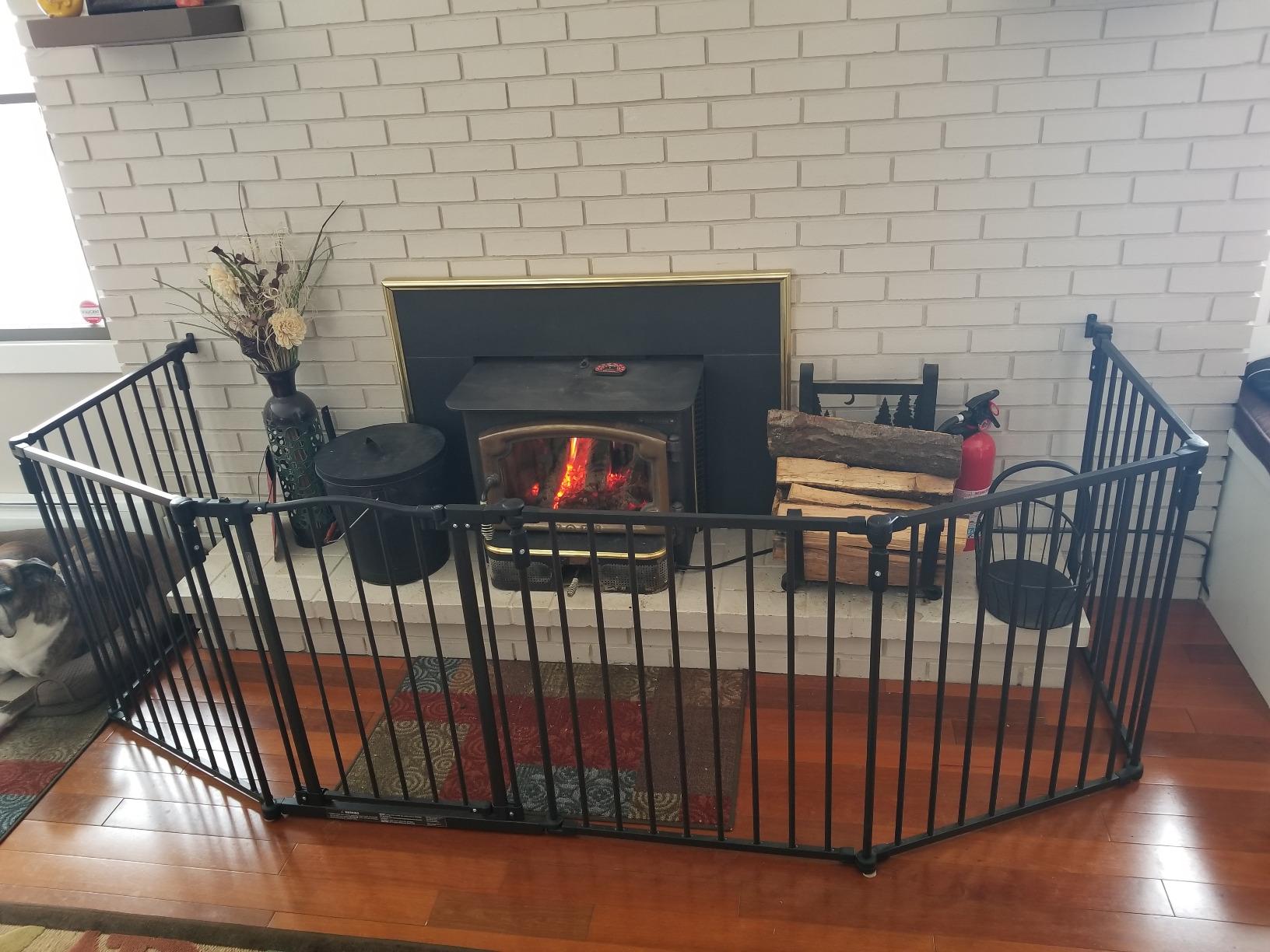 Toddleroo by North States - 3 In 1 Arched Décor Metal Superyard Baby Play Yard: 6 Panel Playpen, Baby Gate, or Extra Wide Baby Fence - Encloses Up to 10 Square Feet - 30 Inches Tall - Matte Bronze customer photo 1