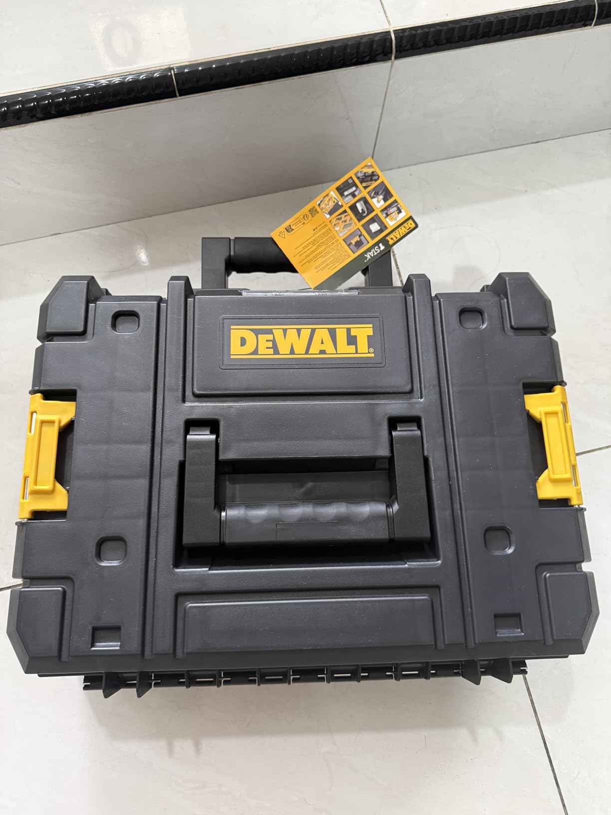DEWALT Tool Box TSTAK II, 13 In. Flat Top Tool Storage Case, Stackable Organizer Hard Case Portable Toolbox, Heavy Duty, Holds Up To 66 lbs (DWST17807) customer photo 1