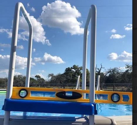 Confer Plastics Curve CCX-AG Drop in Above Ground Pool Step with Grey Treads - Base Step customer photo 2