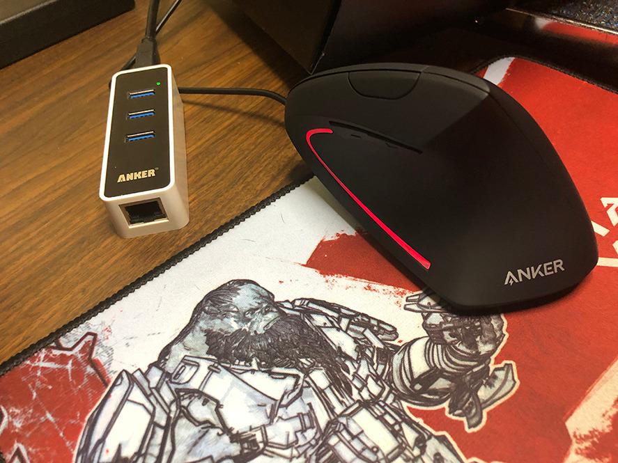 Anker USB Wired Vertical Mouse, Ergonomic Design Mouse for Computer and Laptop, 5 Buttons, 1000/1600 DPI, Optical Technology, USB Corded - Black customer photo 2