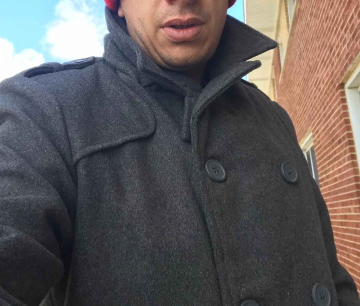 Alpine Swiss Jake Mens Wool Pea Coat Double Breasted Peacoat Jacket customer photo 2