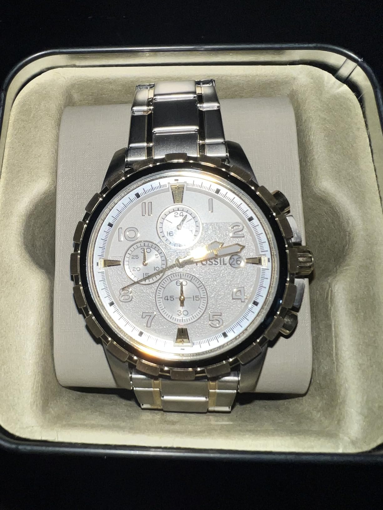 Fossil Men's Watch, Dean Quartz Stainless Steel Chronograph Watch for Men customer photo 2