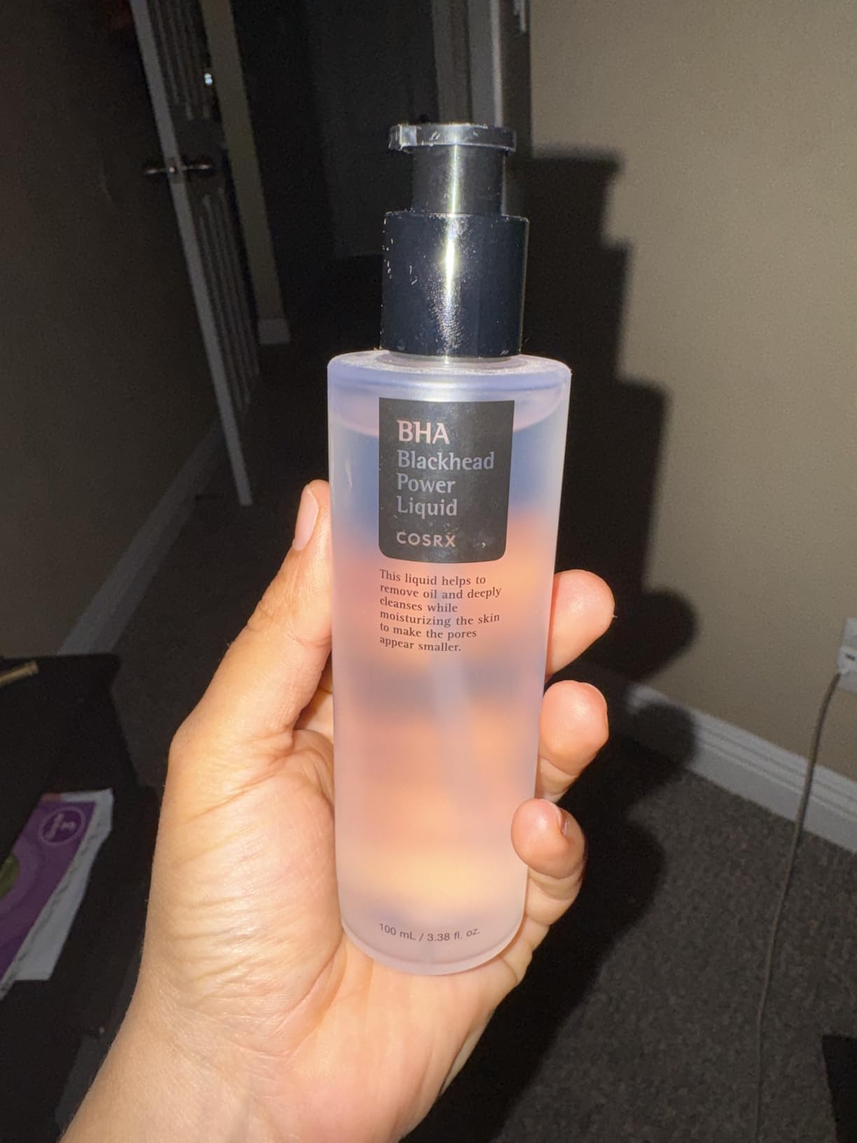 COSRX Niacinamide 2% + BHA 4% Blackhead Exfoliant Toner 3.38 fl.oz / 100ml, Korean Toner, Blackhead Remover, Pore Minimizer for Enlarged Pores, for All Skin Types, Korean Skin Care customer photo 2