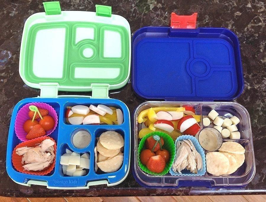 Bentgo Kids Bento-Style 5-Compartment Leak-Proof Lunch Box - Ideal Portion Sizes for Ages 3 to 7 - Durable, Drop-Proof, Dishwasher Safe, PFAS & BPA-Free & Made with Food-Safe Materials (Blue) customer photo 1
